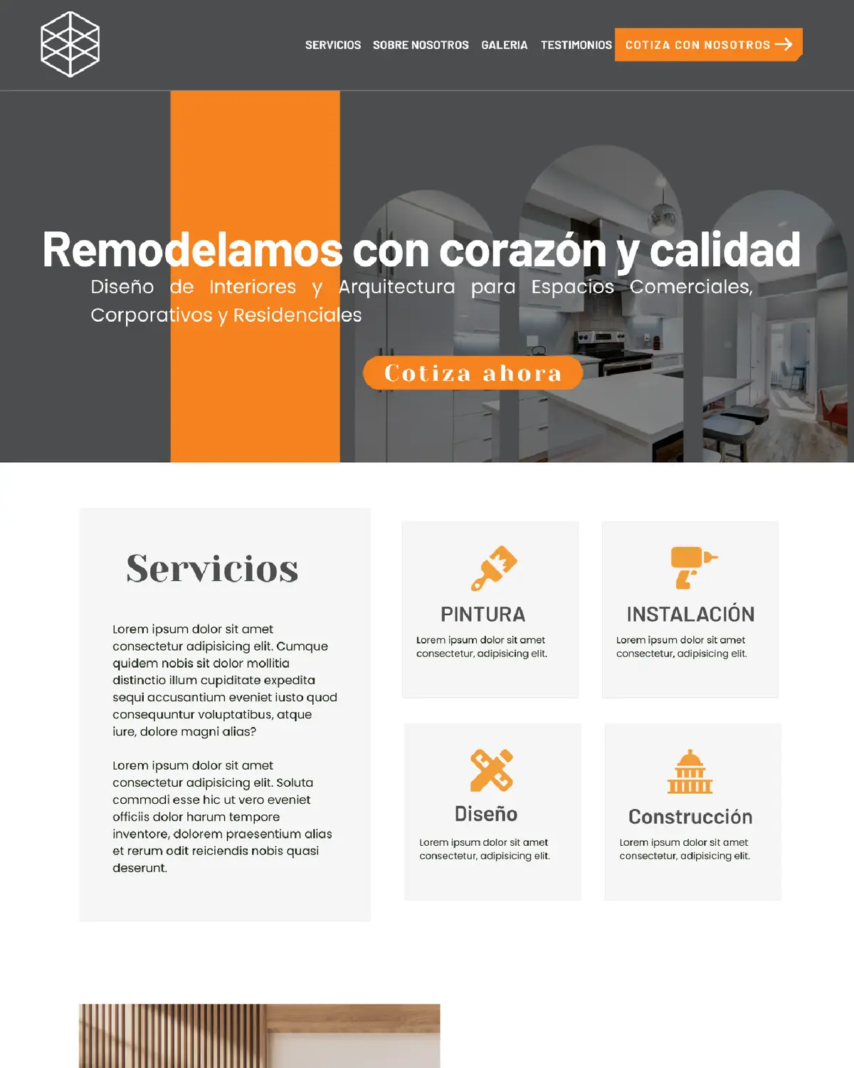 Diseño web de IngCore en escritorio
