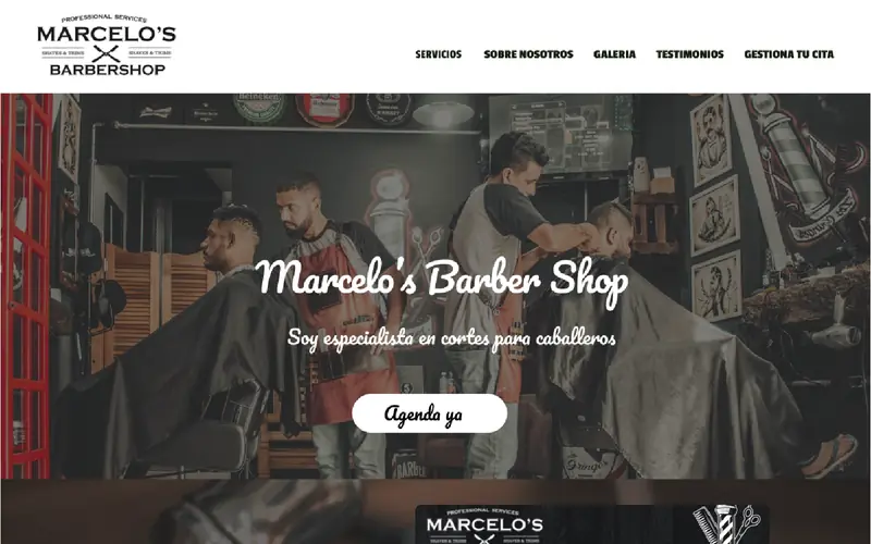 Diseño web de Marcelo's Barber Shop