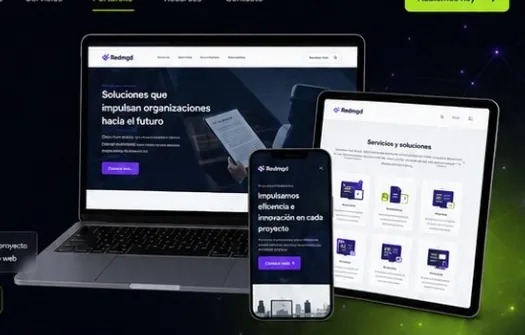 Diseño web de Redmgd en escritorio