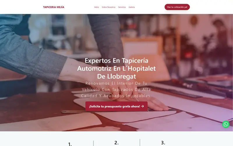 Sitio web de Tapicería Mejía
